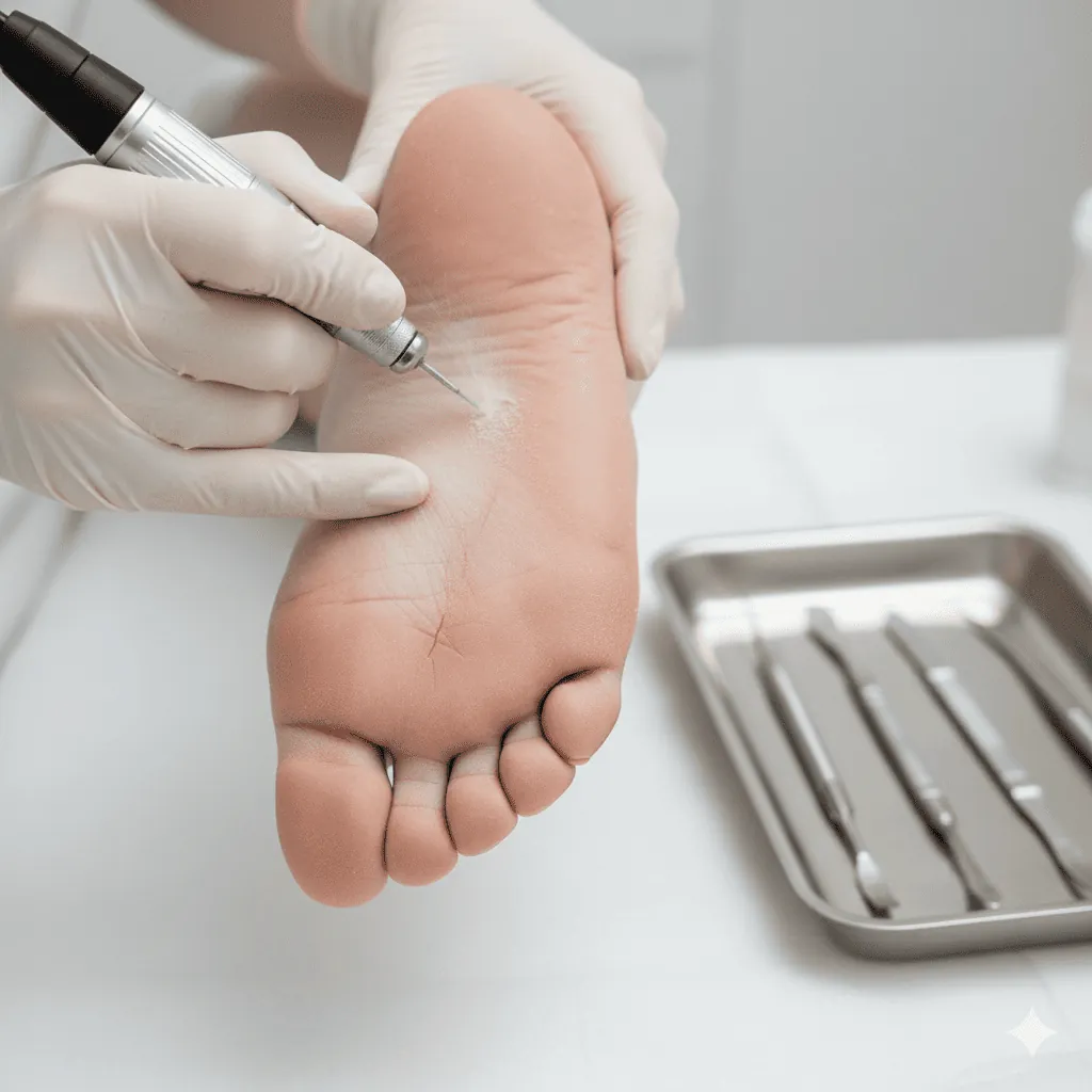 Cracked heel treatment and repair